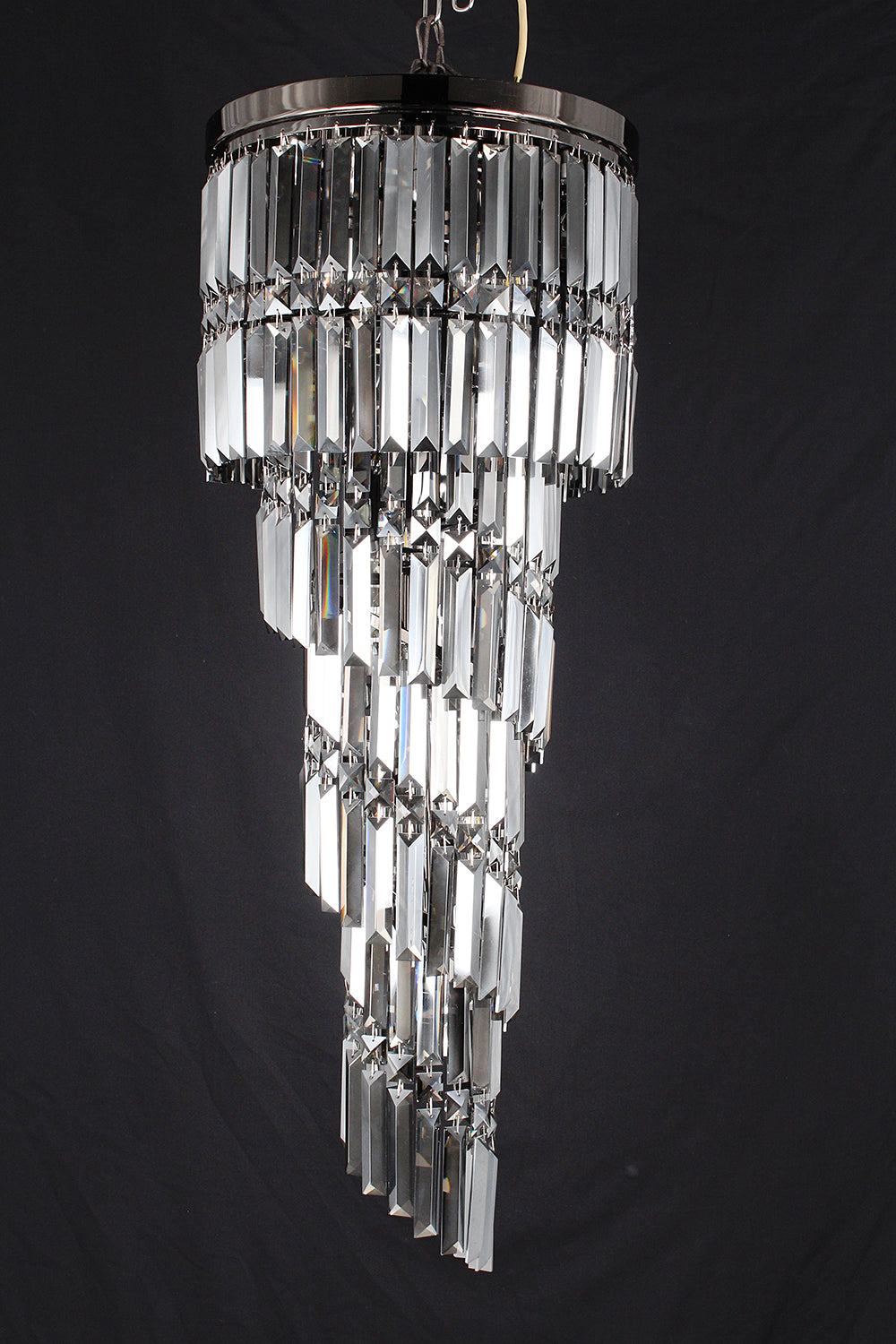 Impex Lighting Toronto 9-Light Smoke Crystal Gunmetal Chandelier