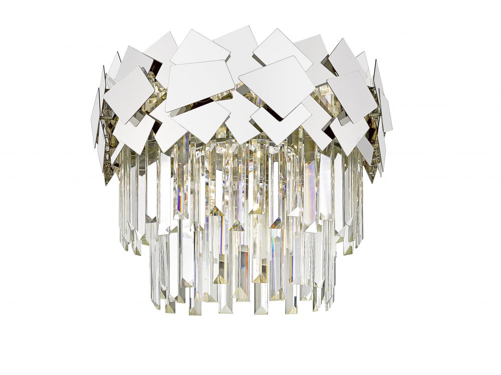 Impex Lighting Celine 5-Light Chrome Laser-Cut Crystal Chandelier