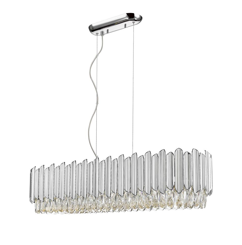 Impex Lighting Grenada 6-Light Chrome Crystal Island Chandelier