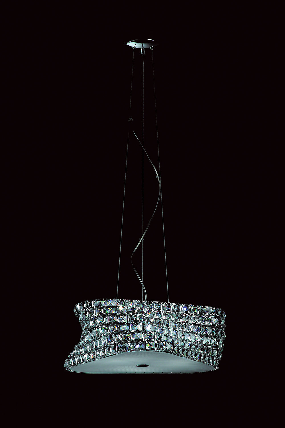 Impex Lighting Tia 6-Light Clear K9 Crystal Chrome Chandelier
