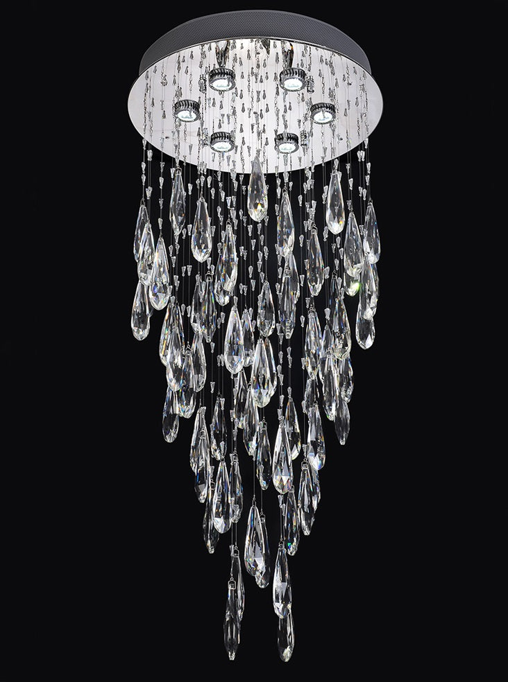Franklite Shimmer 6-Light Chrome Crystal Chandelier