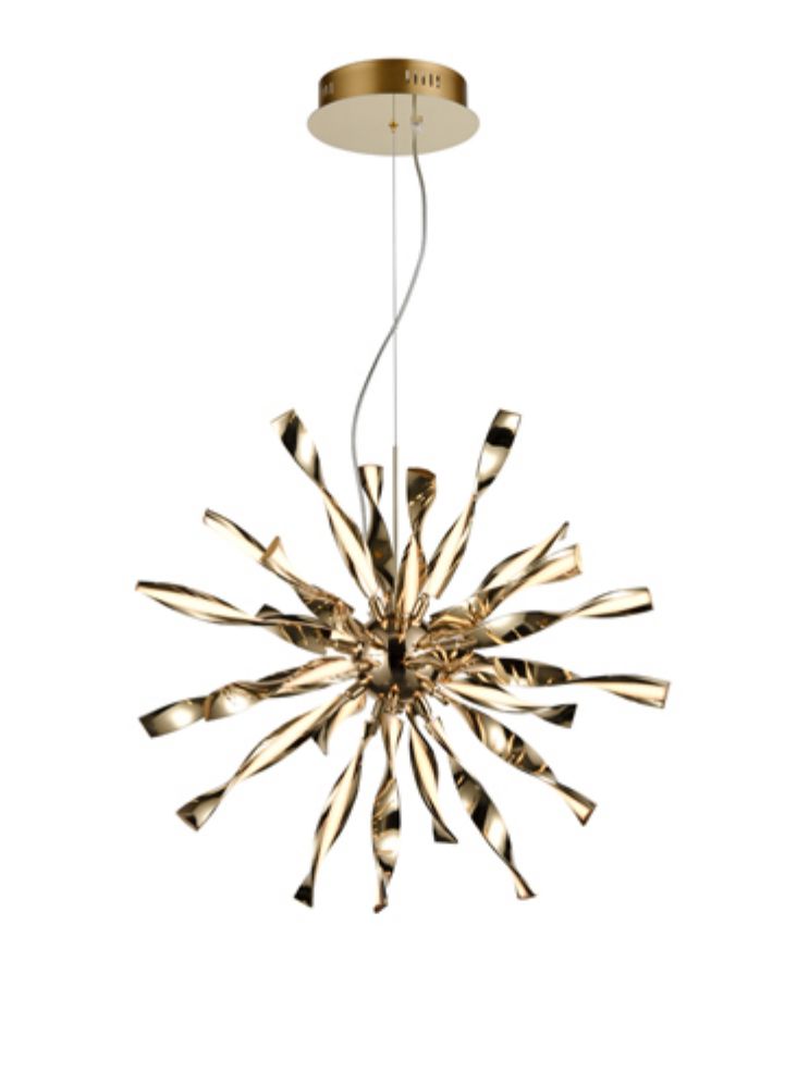 Franklite Supernova 24-Light Gold LED Sputnik Chandelier