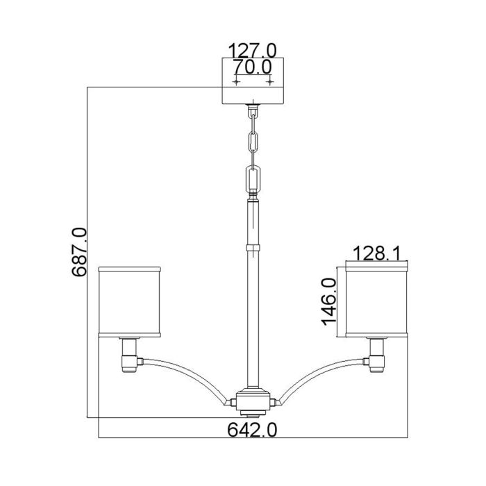 Generation Lighting (Feiss) Prospect Park 5-Light Satin Nickel with Chrome Opal Glass Chandelier