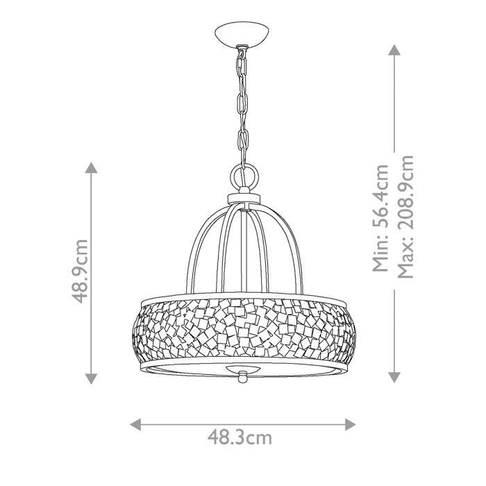 Generation Lighting (Feiss) Zara 4-Light Brushed Steel Drum Chandelier