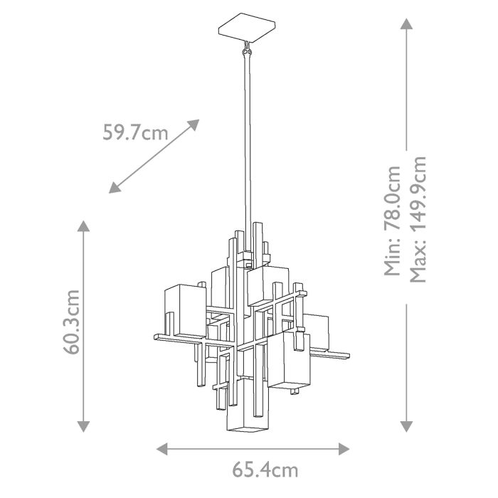 Kichler City Lights 7-Light Classic Pewter LED Modern Chandelier