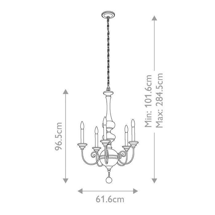 Kichler Rosalie 5-Light Sterling Gold Candle Chandelier