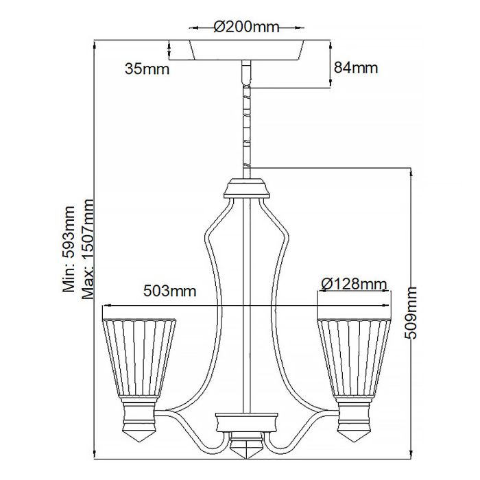 Kichler Kayva 9-Light Polished Nickel LED Glass Chandelier