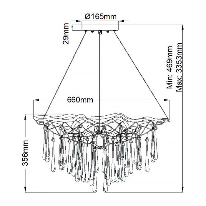 Lisa McDennon by Hinkley Laguna 4-Light Burnished Gold Modern Chandelier