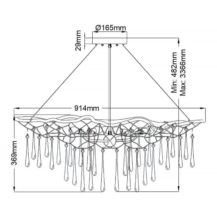 Lisa McDennon by Hinkley Laguna 6-Light Burnished Gold Modern Chandelier