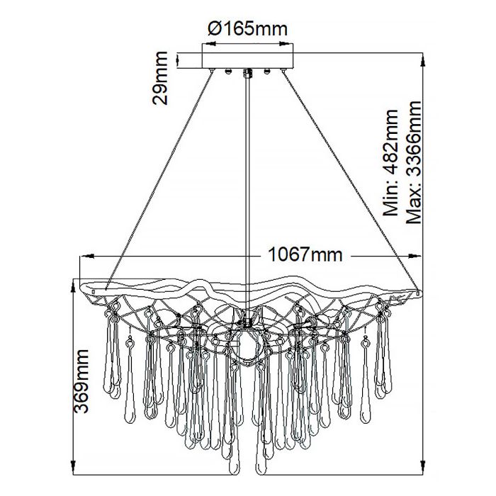 Lisa McDennon by Hinkley Laguna 8-Light Burnished Gold Modern Chandelier