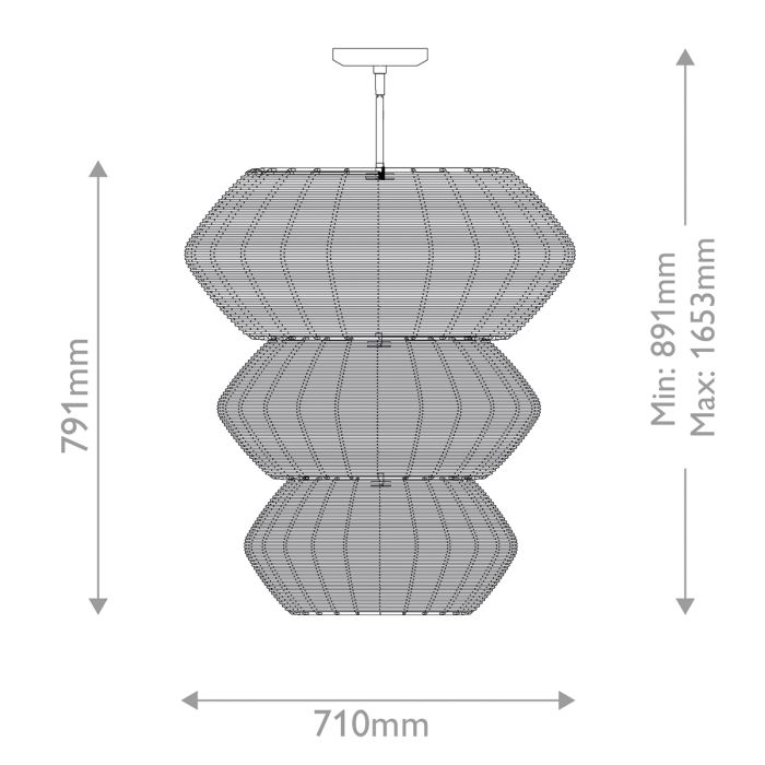 Hinkley Luca 10-Light Black/Camel Multi-Tier Modern Chandelier