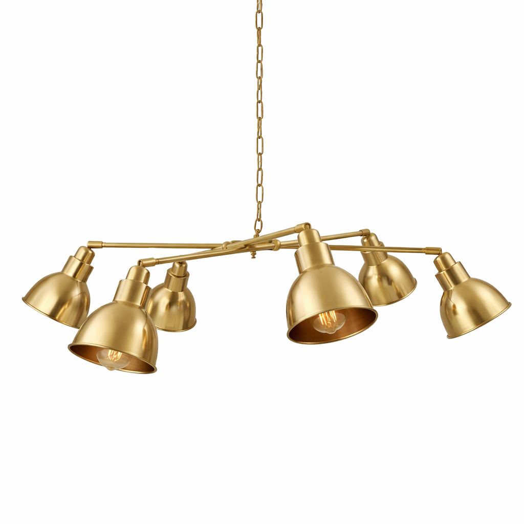 Mullan Lighting Bridgetown 6-Light Modern Brass Chandelier