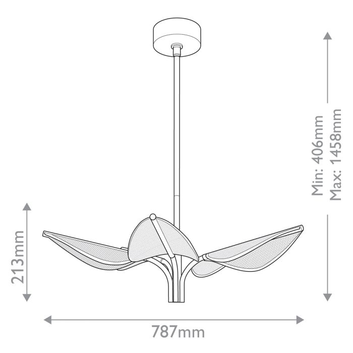 Alora Floriana 5-Light Leaf Natural Brass LED Modern Chandelier
