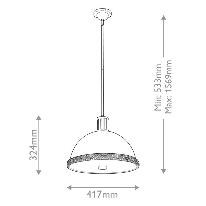 Alora Doral 2-Light Matte White/Vintage Brass Modern Pendant Chandelier
