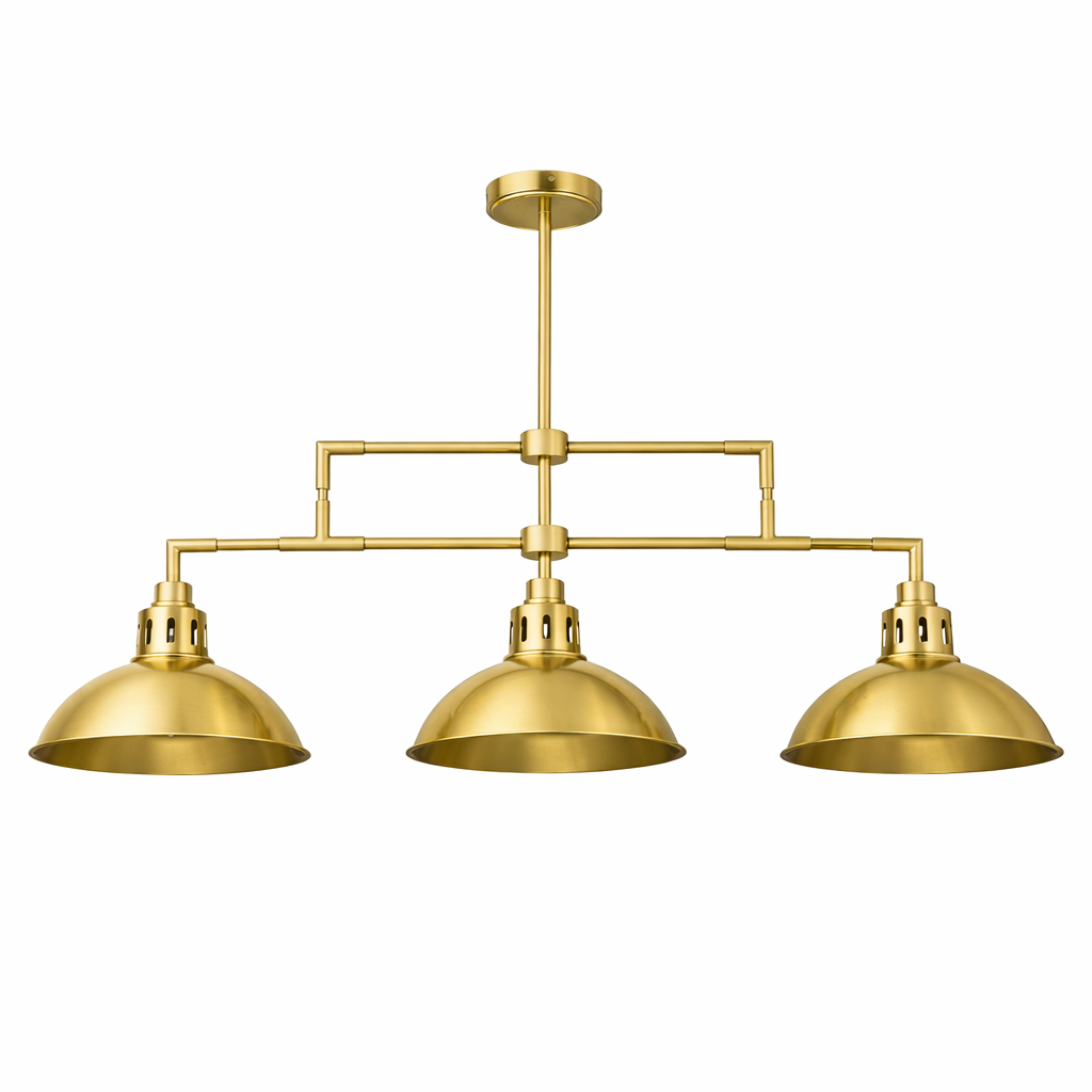 Mullan Lighting Georgia 3-Light Brass Island Chandelier