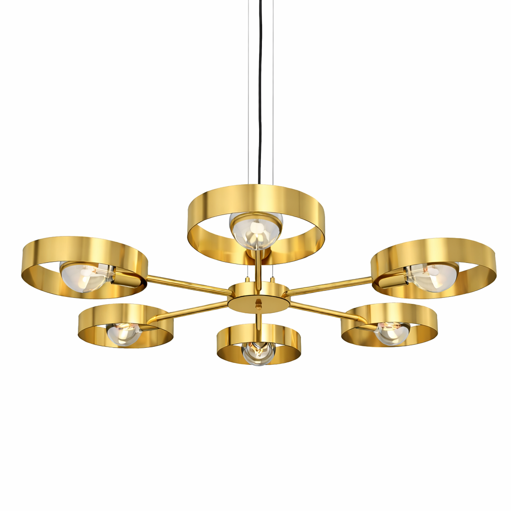 Mullan Lighting Fossa 6-Light Modern Industrial Chandelier