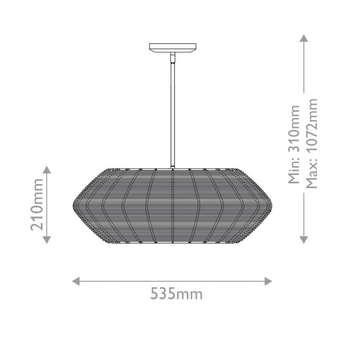Hinkley Luca 3-Light Black and Camel Modern Duo-Mount Pendant Chandelier
