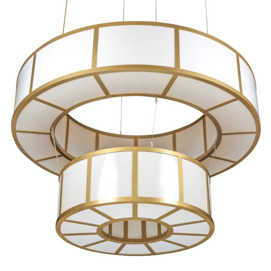 Mullan Lighting Santa Fe 24-Light Powder-Coated Bronze Large Two Ring Chandelier
