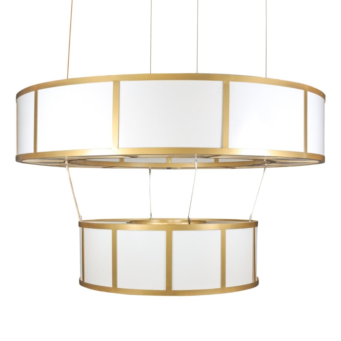 Mullan Lighting Santa Fe 24-Light Powder-Coated Bronze Large Two Ring Chandelier