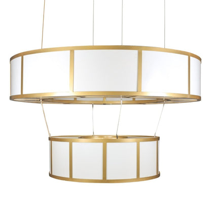 Mullan Lighting Santa Fe 24-Light Powder-Coated Bronze Large Two Ring Chandelier