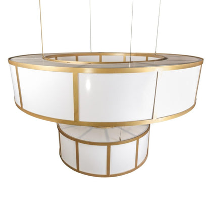 Mullan Lighting Santa Fe 24-Light Powder-Coated Bronze Large Two Ring Chandelier