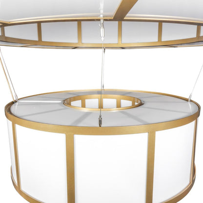 Mullan Lighting Santa Fe 24-Light Powder-Coated Bronze Large Two Ring Chandelier