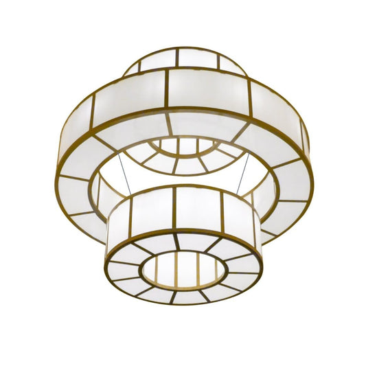 Mullan Lighting Santa Fe 36-Light Powder-Coated Bronze Large Three Ring Chandelier