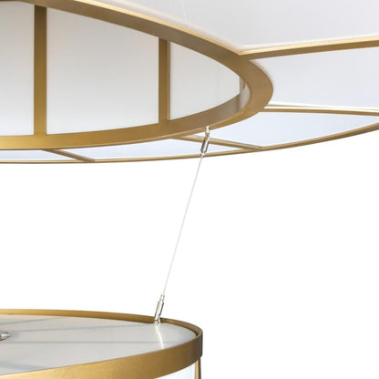 Mullan Lighting Santa Fe 36-Light Powder-Coated Bronze Large Three Ring Chandelier