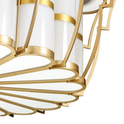 Mullan Lighting Saint-Denis 36-Light Powder-Coated Bronze Large Two-Tier Drum Chandelier