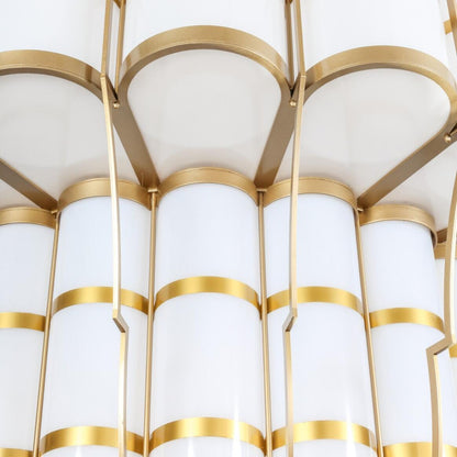 Mullan Lighting Saint-Denis 36-Light Powder-Coated Bronze Large Two-Tier Drum Chandelier