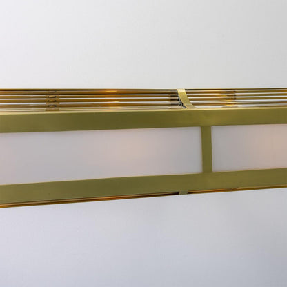 Mullan Lighting Lestrade 6-Light Prismatic Glass Linear Brass Island Chandelier