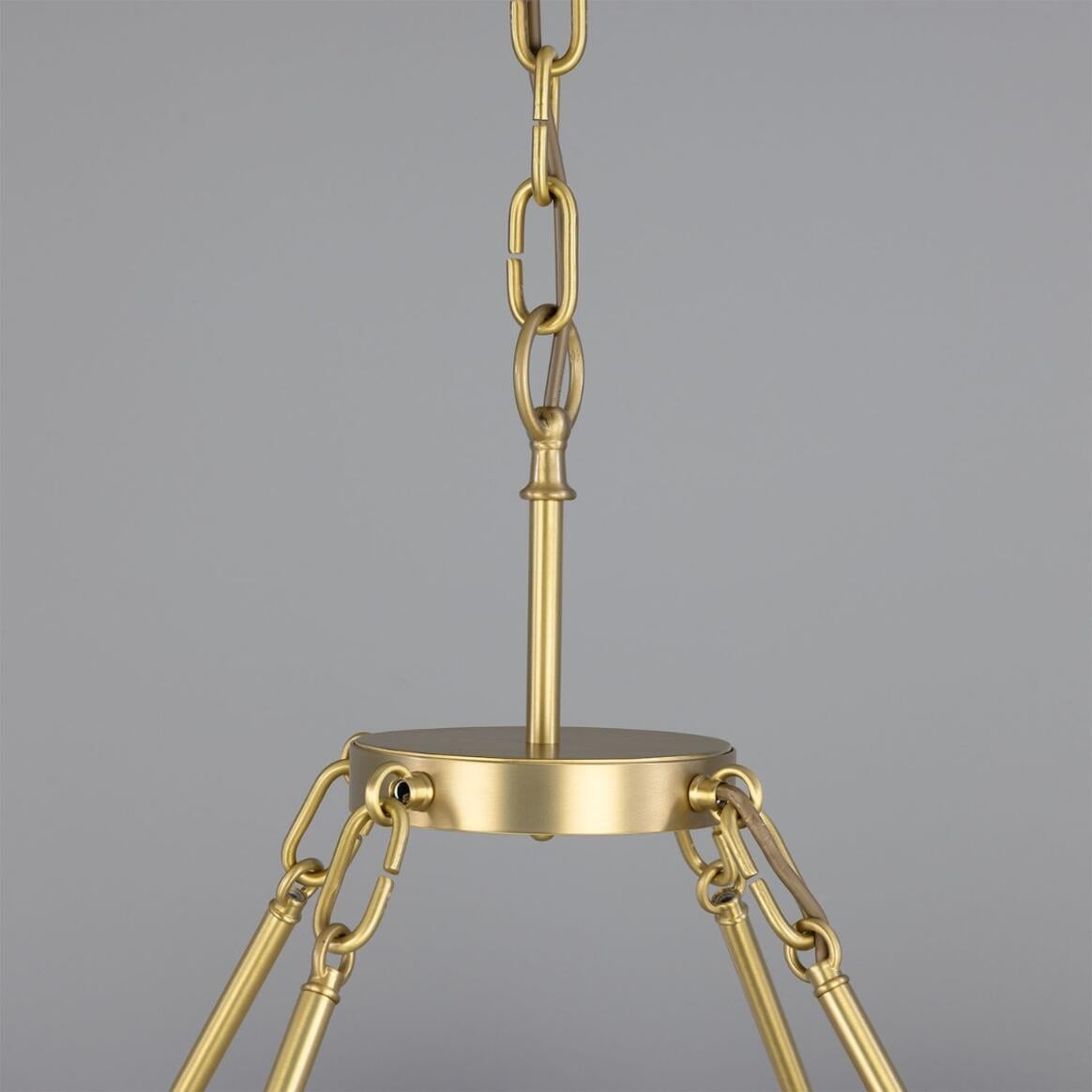 Mullan Lighting Edinburgh 12-Light Alabaster and Brass Ring Chandelier