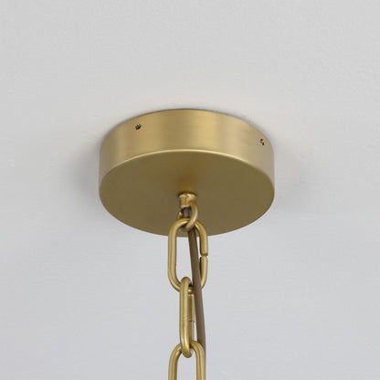 Mullan Lighting Edinburgh 12-Light Alabaster and Brass Ring Chandelier