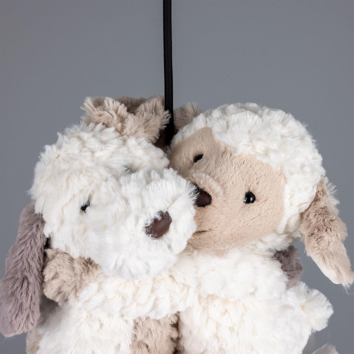 Mullan Lighting Foz 1-Light Teddy Cloud Powder-Coated White Modern Pendant Chandelier
