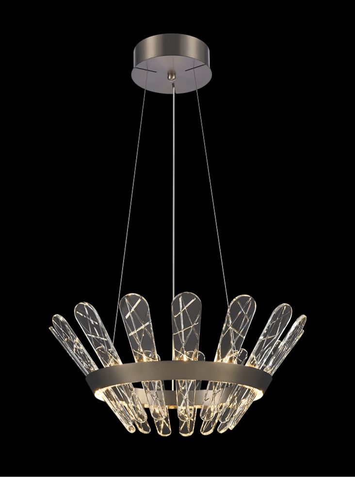 Franklite Beatrice 550mm Bronze LED Crystal Chandelier