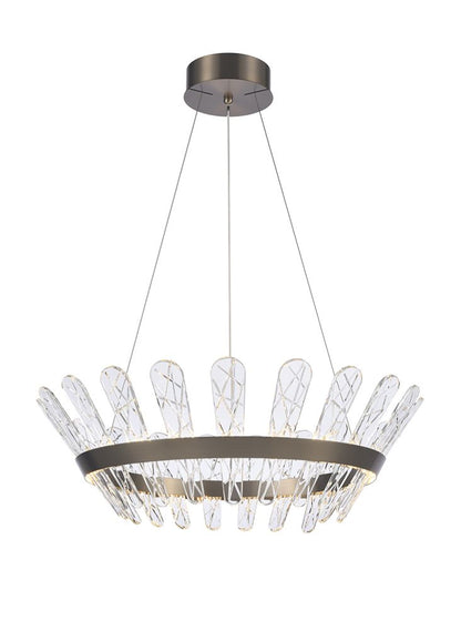 Franklite Beatrice 750mm Brushed Bronze LED Crystal Chandelier