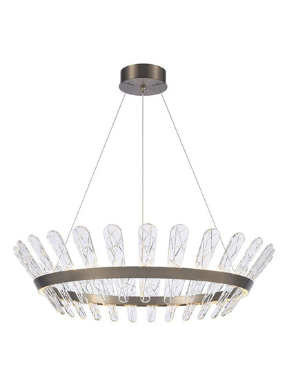 Franklite Beatrice 950mm Brushed Bronze LED Crystal Chandelier