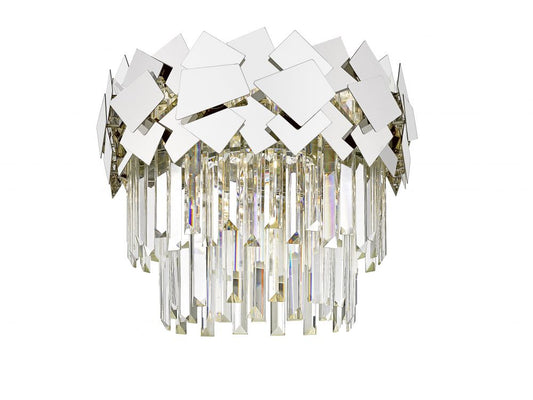 Impex Lighting Celine 5-Light Chrome Laser-Cut Crystal Chandelier