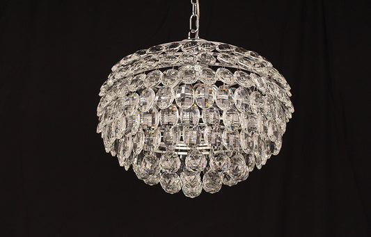 Impex Lighting Adaliz 4-Light K9 Crystal Chrome Pendant Chandelier