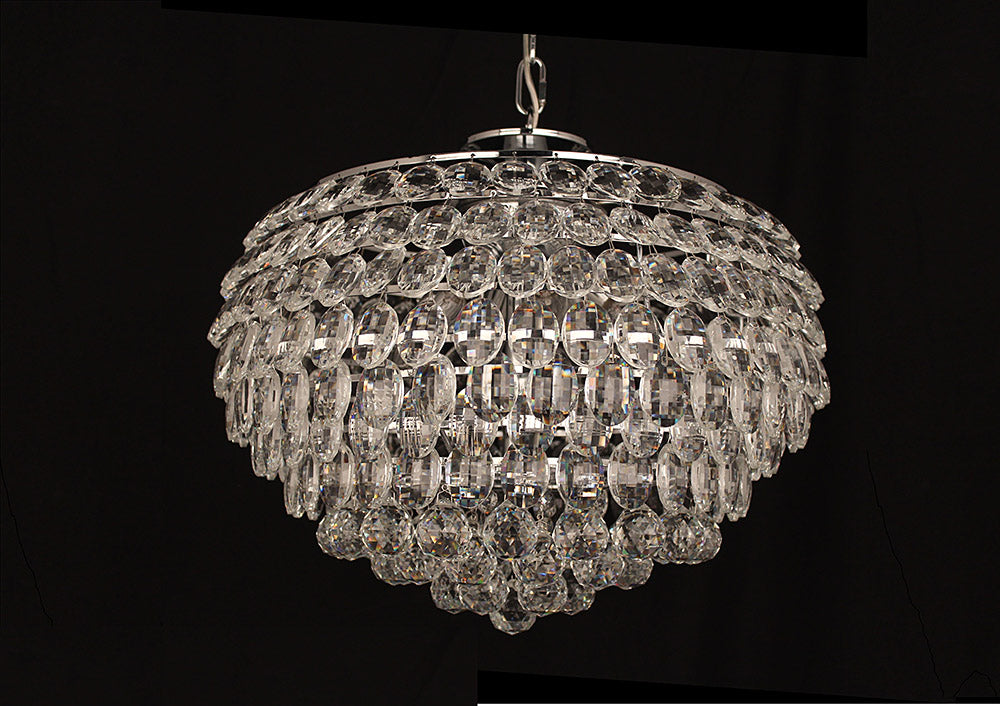 Impex Lighting Adaliz 6-Light K9 Crystal Chrome Pendant Chandelier