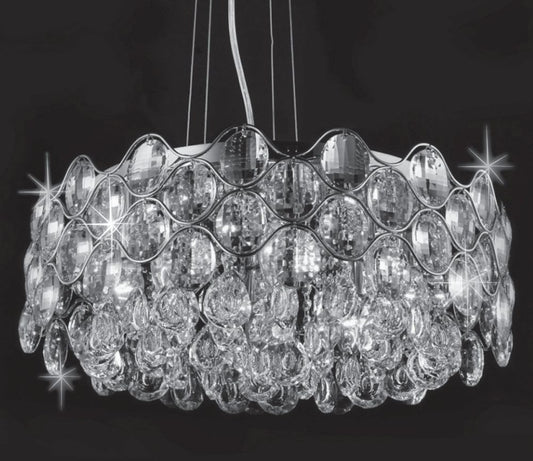 Impex Lighting Raina 8-Light Crystal Chrome Chandelier