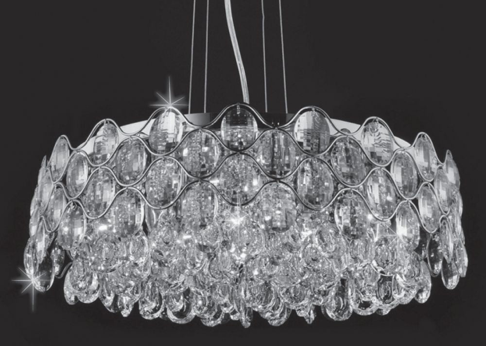 Impex Lighting Raina 12-Light Crystal Chrome Chandelier