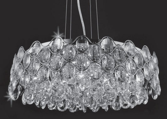 Impex Lighting Raina 12-Light Crystal Chrome Chandelier