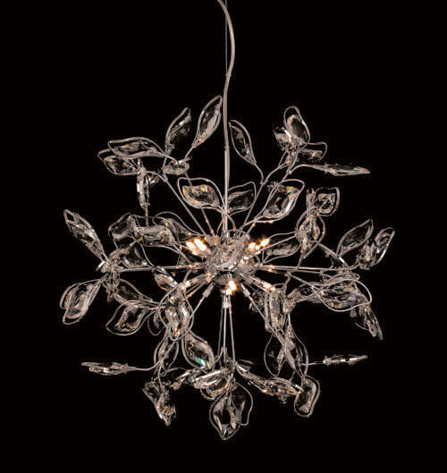 Impex Lighting Hamilton 8-Light Chrome Halogen Crystal Chandelier