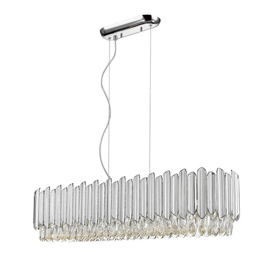 Impex Lighting Grenada 6-Light Chrome Crystal Island Chandelier