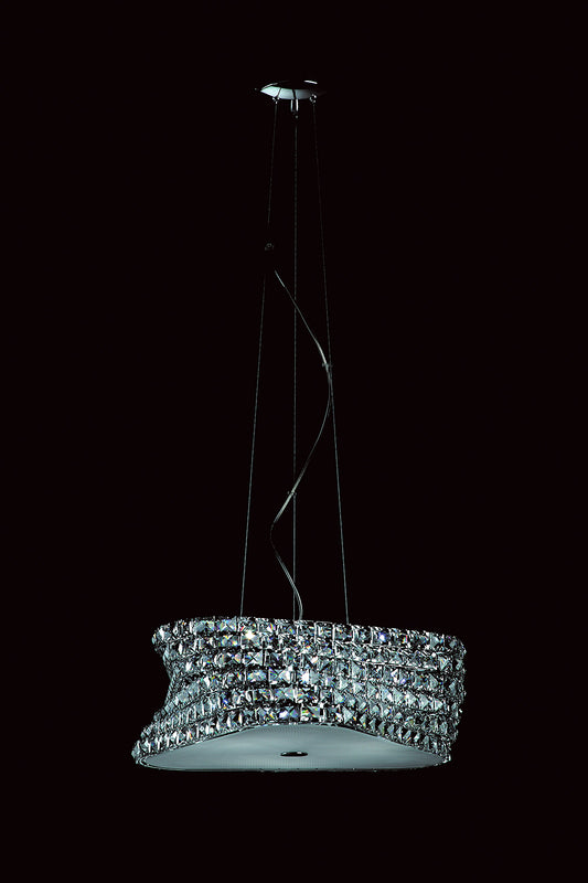 Impex Lighting Tia 6-Light Clear K9 Crystal Chrome Chandelier