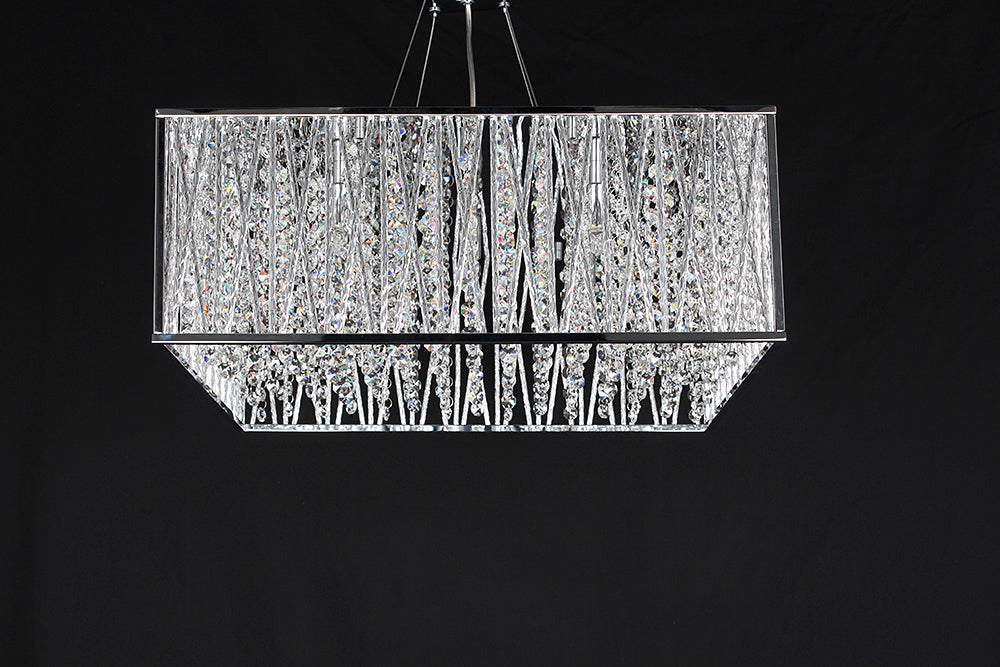 Impex Lighting Melenki 5-Light Chrome Crystal Hanging Chandelier