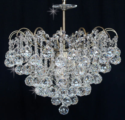 Impex Lighting Emmie 5-Light Crystal Antique Brass Chandelier