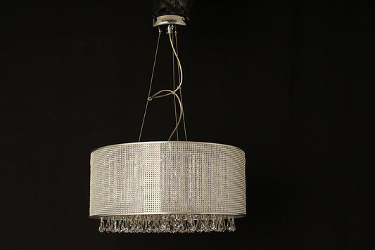 Impex Lighting Tilly 6-Light G9 Crystal Chrome Pendant Chandelier with Bomb Drops
