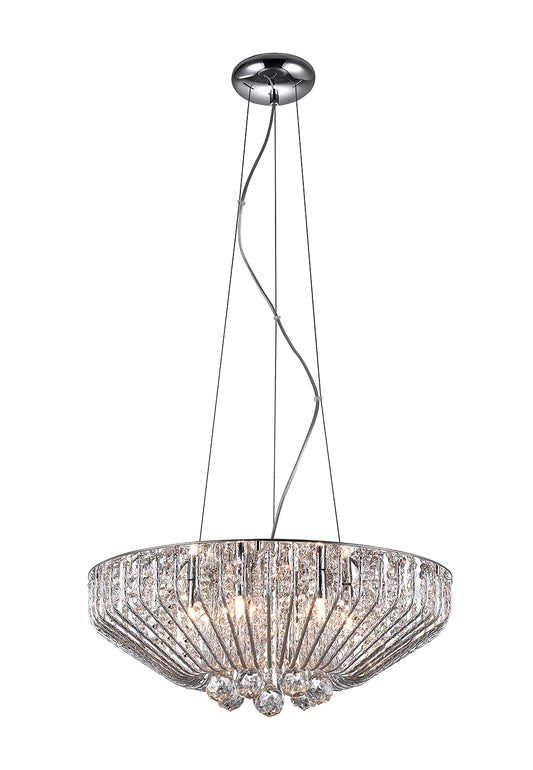 Impex Lighting Carlo 6-Light G9 Crystal Chrome Chandelier